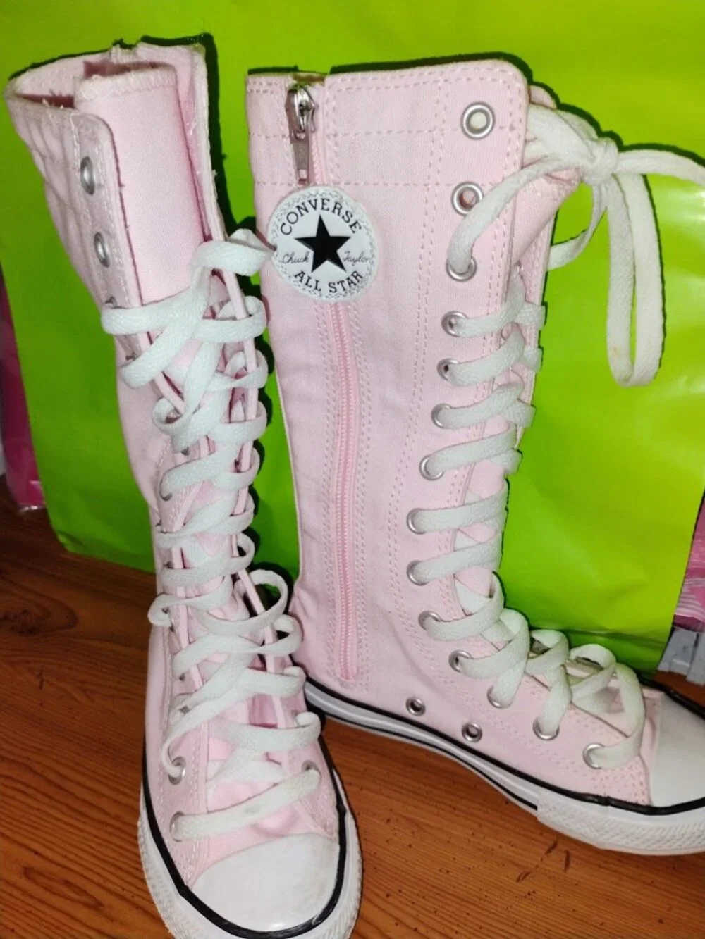 Converse Chuck Taylor All Star XX-Hi Knee High Boots Pink Kids Size 11